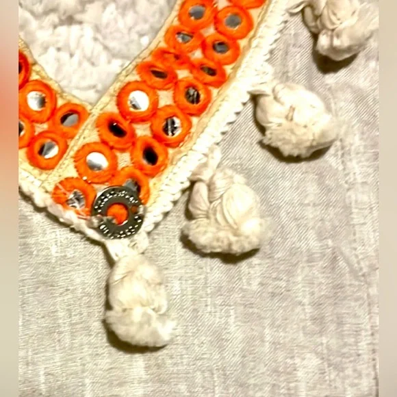 OndadeMar Women's Embroidered Tunic Boho Linen Sz S - Picture 9 of 9